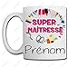 Produktbild Linyatinhexhop Tasse, Motiv Super Maîtresse + Personalisierung mit Vorne, Geschenkidee