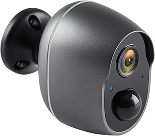 KKcare Câmera de vigilância doméstica de 2 MP com bateria recarregável 2.4G WiFi sem fio 1080P Câmera de vigilância doméstica externa com 2 vias de áudio/Visão noturna/Detecção de movimento / IP66