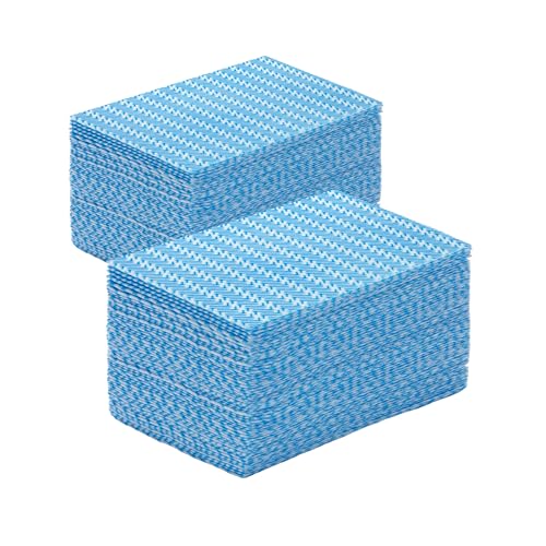 Peachicha Disposable J Cloths Reusable Dish Towels All Purpose Cleaning Cloths Soft and Absorbent,Pack of 100 Pcs, Blue