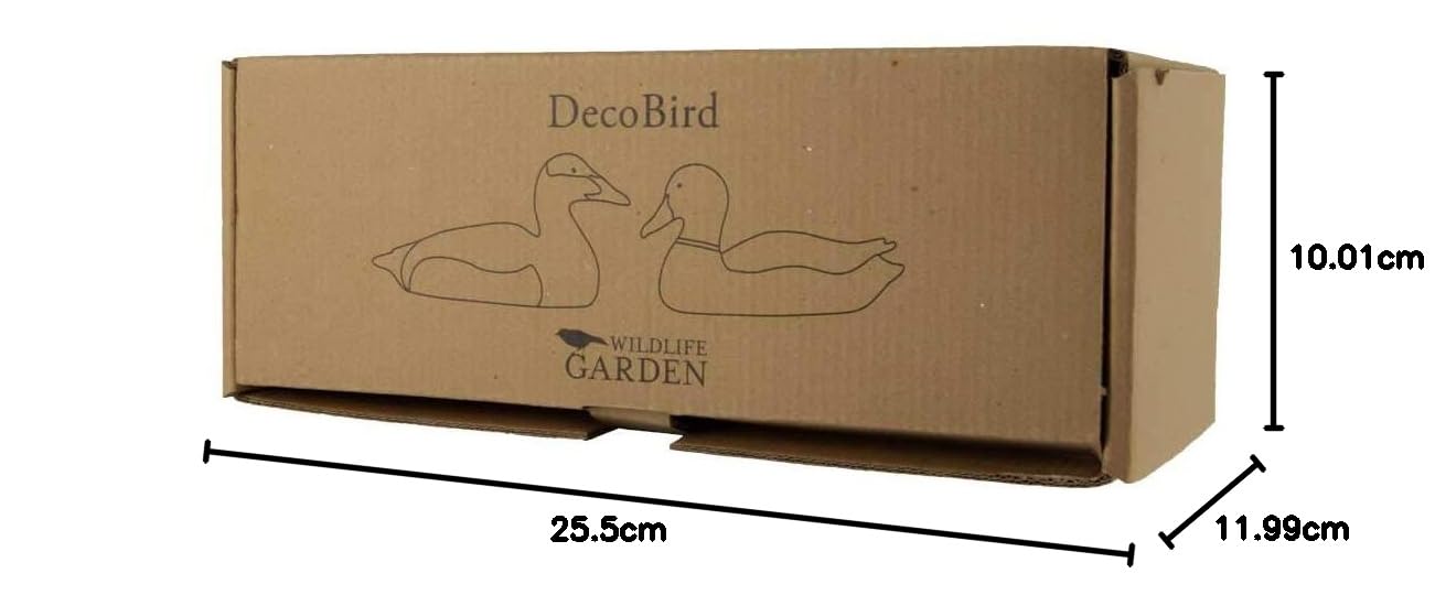 WILDLIFEGARDEN Wildlife Garden WG457 DecoBird Stockente, Männchen - Handgeschnitzter Dekorative Vogel aus Holz - Große Europäische Vögel
