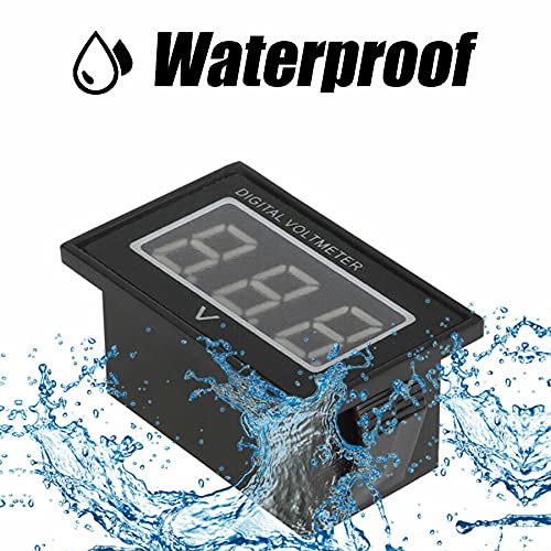 Husuku 12V 24V 36V 48V Led Digital Volt Meter Battery Meter Gauge Led Voltage Display For Golf Cart Club Car Ezgo Yamaha (Blue) #TOP5