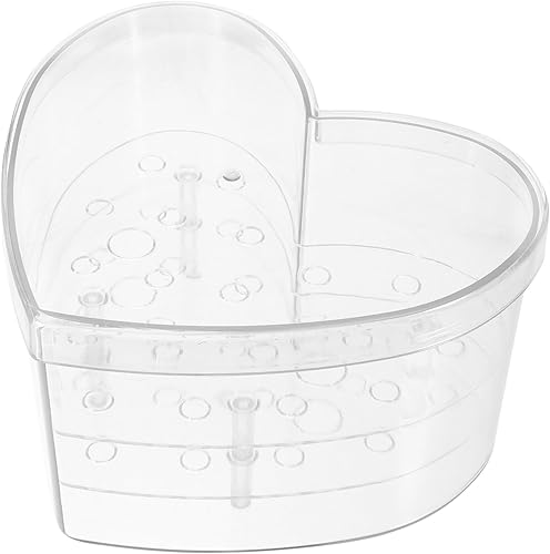 Miniatura 7 de HOLIDYOYO Florero de acrílico transparente en forma de corazón con 19 agujeros, centro de mesa decorativo floral, soporte para macetas de rosas para