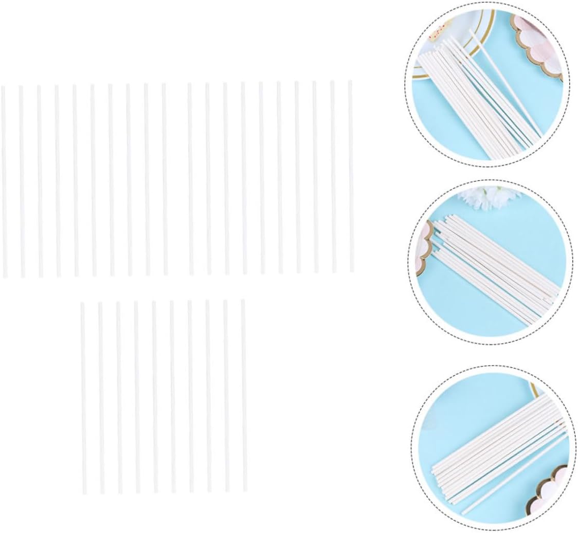 300pcs Paper Lollipop Sticks for Candy Making Eco-friendly Diy Baking Tools Lengths for Parties Festivals Sugar Crafting Supplies