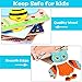 INNOCHEER Wooden Animal Jigsaw Puzzles for Toddlers, Educational Toys with 6 Pcs Chunky Bright Vibrant Color Shapes Lovely Animal, Extra Drawstring Bag for Easy Storage