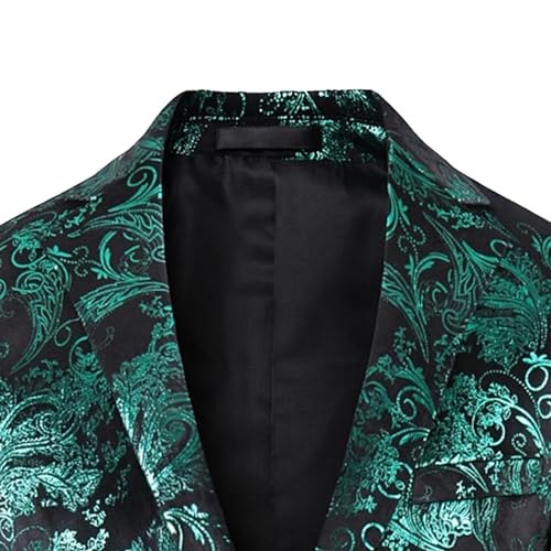 Men's Formal Slim Fit Button Suit Jacket Vintage Sequins Sport Jackets Party Wedding Tuxedo Blazer3