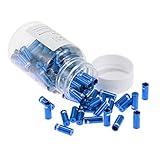 Lixada 100pcs 4mm/5mm Aluminum Alloy Bike Derailleur Shift Brake Wire Cable End Cap Shifter Cable Housing Ferrules Tupe Tops Replacement Set