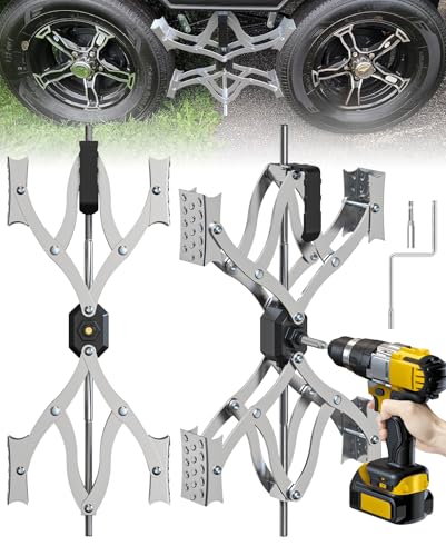 Image of Camper X Wheel Chocks for Trailers, 4'' to 17'' RV Tire Stabilizers, 2PCS