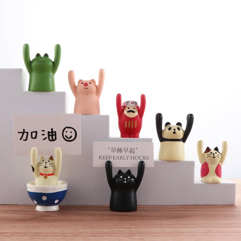 Cute Resin Panda Memo Holder – Animal Picture Clip, Desktop Organizer & Decoration