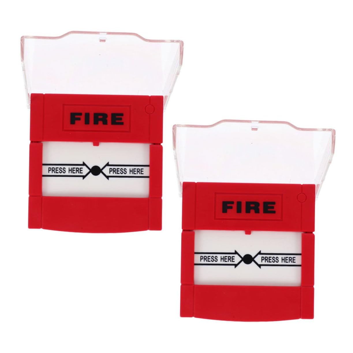 SHINEOFI 2piezas Botón Emergency Fire Switch Rojo Manual Reset para Sistema Alarma Casa Oficina Hotel Fácil Instalación y Alta Visibilidad