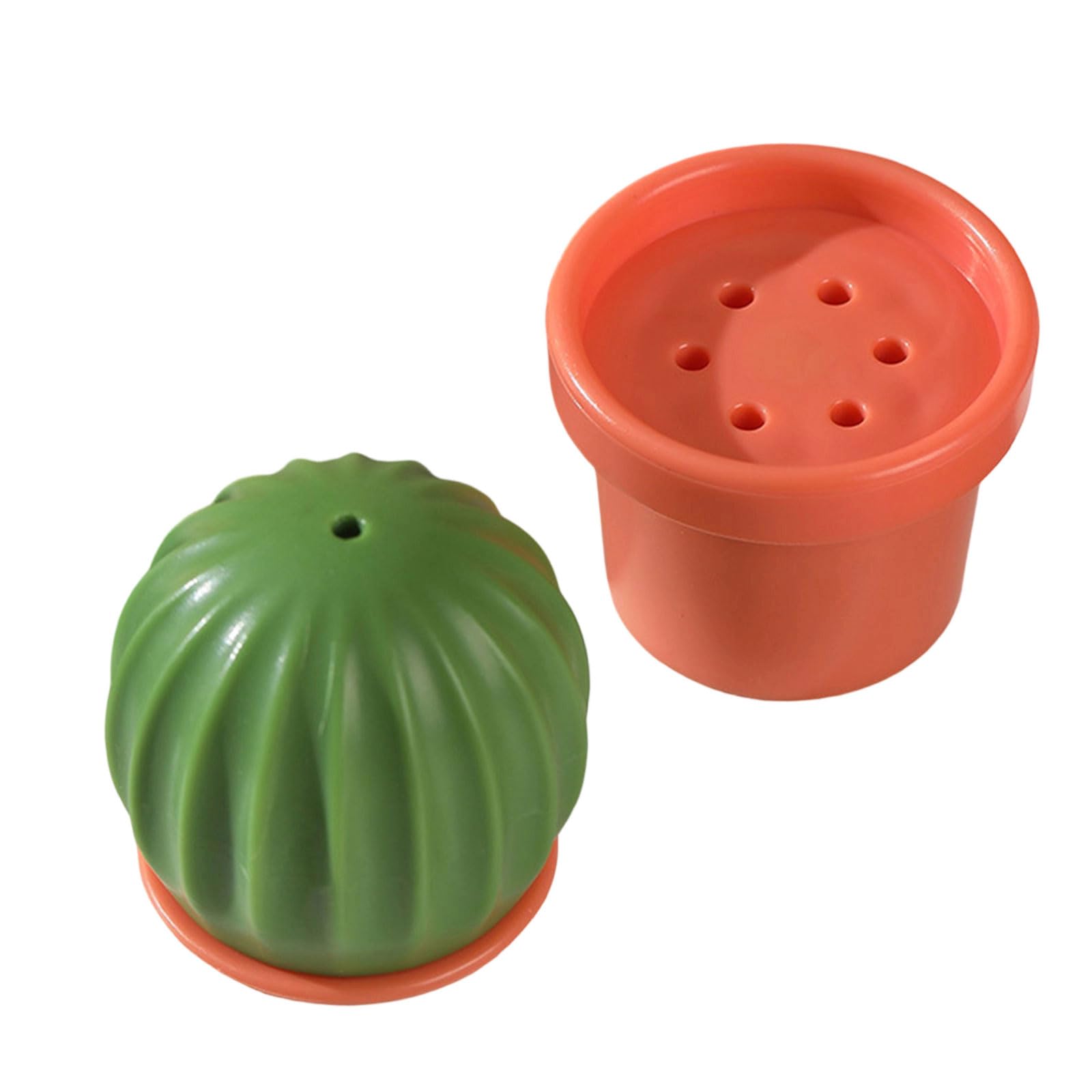 Jazuaiao Cactus Shaped Seasoning Jar Leak Proof Miniature Condiment Holder with Lid for Camping Picnics and Home Cooking Euphorbia Seasoning Bottle