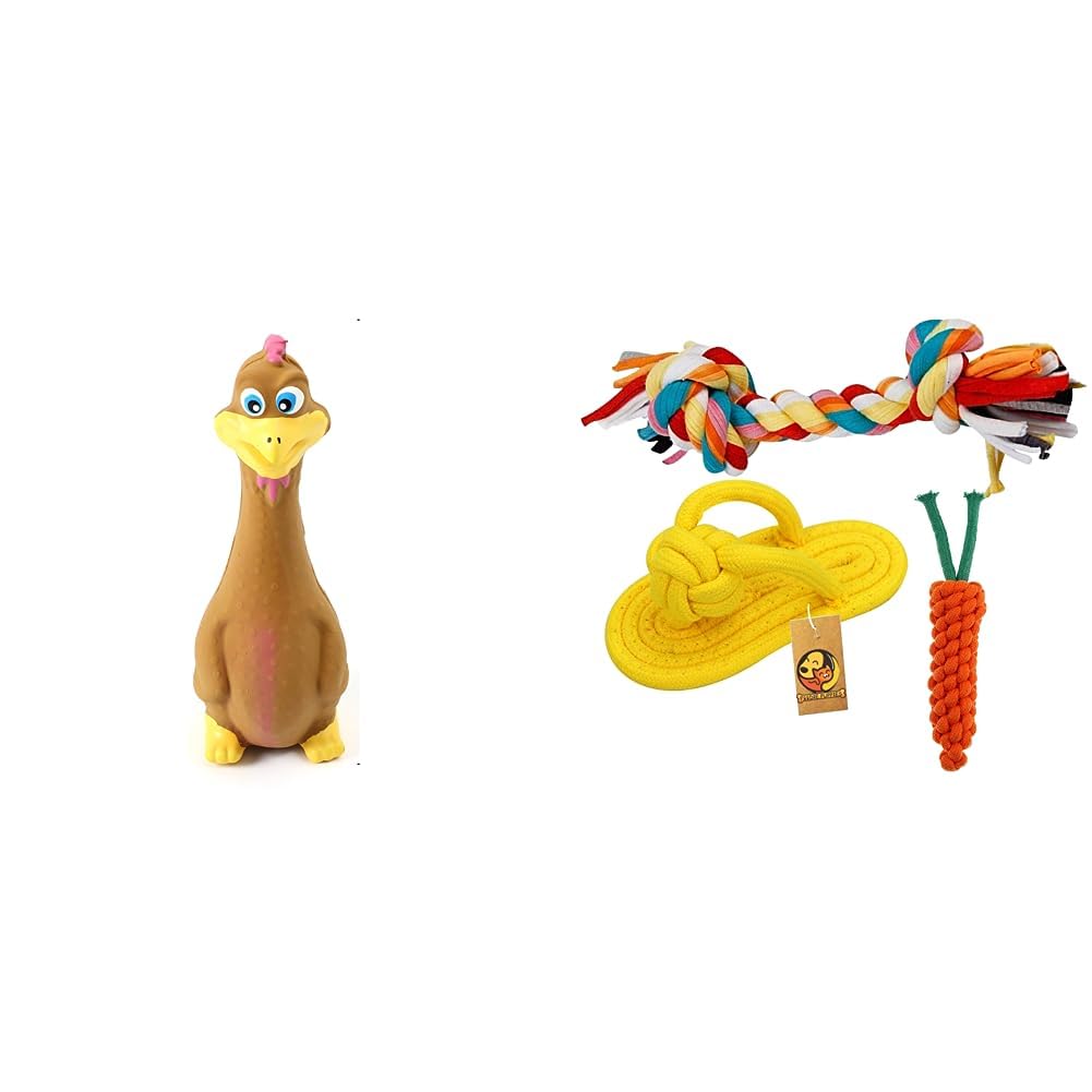 See full amazon price history chart for Foodie Puppies Soft Non-Toxic Latex Rubber (Yellow Squeaky Hen) Dog Toy - 28cm & Durable Cotton Mix Chewable Rope Teething Playing Toy Foodie Puppies Soft Non-Toxic Latex Rubber (Yellow Squeaky Hen) Dog Toy - 28cm & Durable Cotton Mix Chewable Rope Teething Playing Toy (B0CDDMB195) Amazon Price History, Amazon Price Tracker