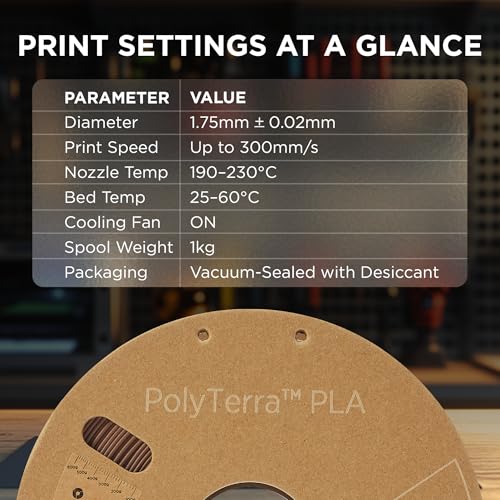 Image of Polymaker Matte PLA Filament Earth Brown 1.75mm 1kg 3D Printing Filament, PolyTerra 3D Printer PLA Filament