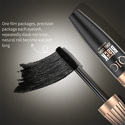 4D Silk Fiber Mascara, Natural Extension Thickening Lengthening Voluminous Eyelash Mascara, Waterproof Smudge-Proof Liquid Eye Liner, Thickening Eyes Makeup, Adds Length(1 Pcs) - Image 6
