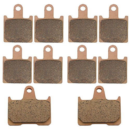 AHL Front & Rear Brake Pads Set for Kawasaki Concours 14 (ZG1400) ZG 1400/ GTR1400 GTR 1400 2008 2009 2010 2011 2012 2013 2014 (Sintered copper-based)