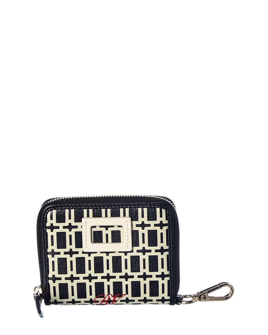 Roger Vivier Grand Vivier Zipped Coated Canvas Coin Purse, Black
