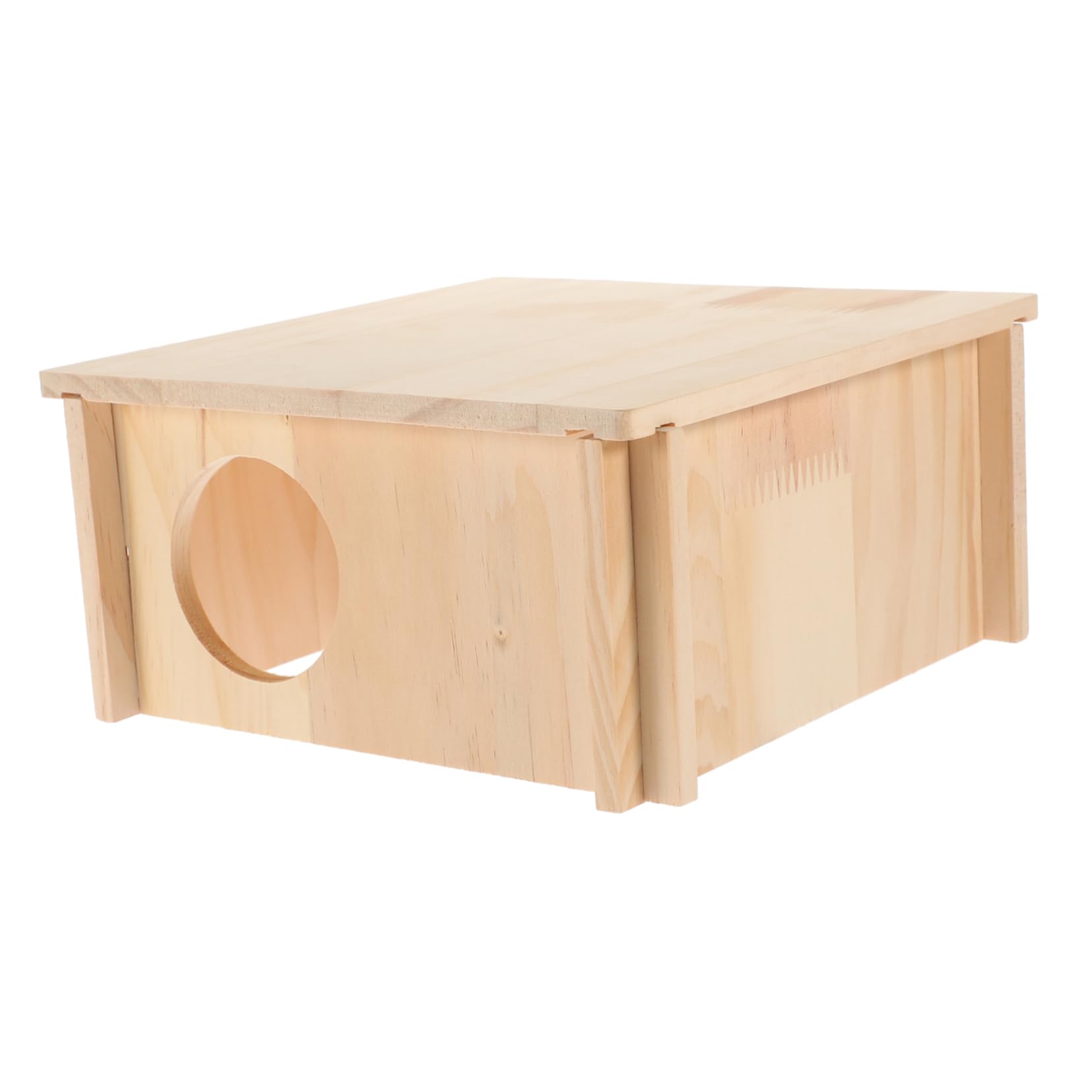 VICASKY Hamster Hideout Multi Chamber Small Animal Shelter Cozy Guinea Pig Habitat Natural Wood Pet House for Hamsters Safe and Comfortable Plaything for Dwarf Hamsters