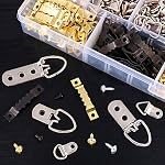 415 Pcs Heavy Duty Assortiment de cintres photo avec vis, cintrés photo Kit d'assortiment pour solutions de suspension photo avec boîte transparente - 7 Modèles