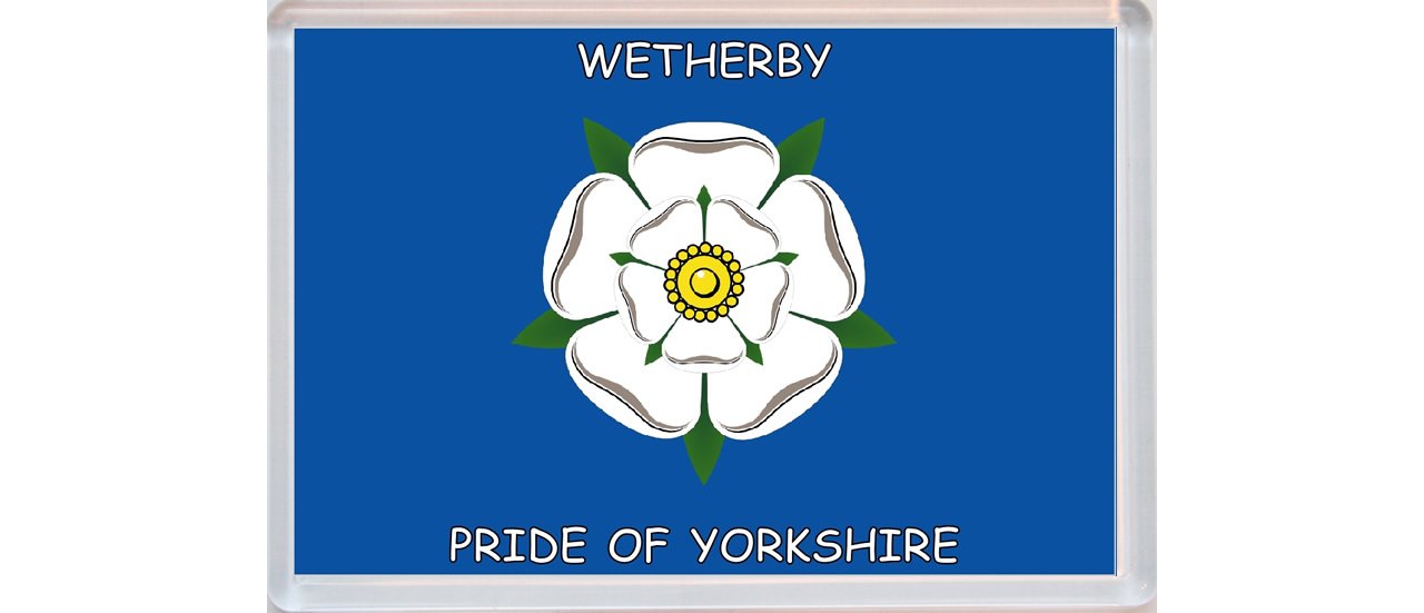 Wetherby - Pride of Yorkshire County Flag - Jumbo Fridge Magnet