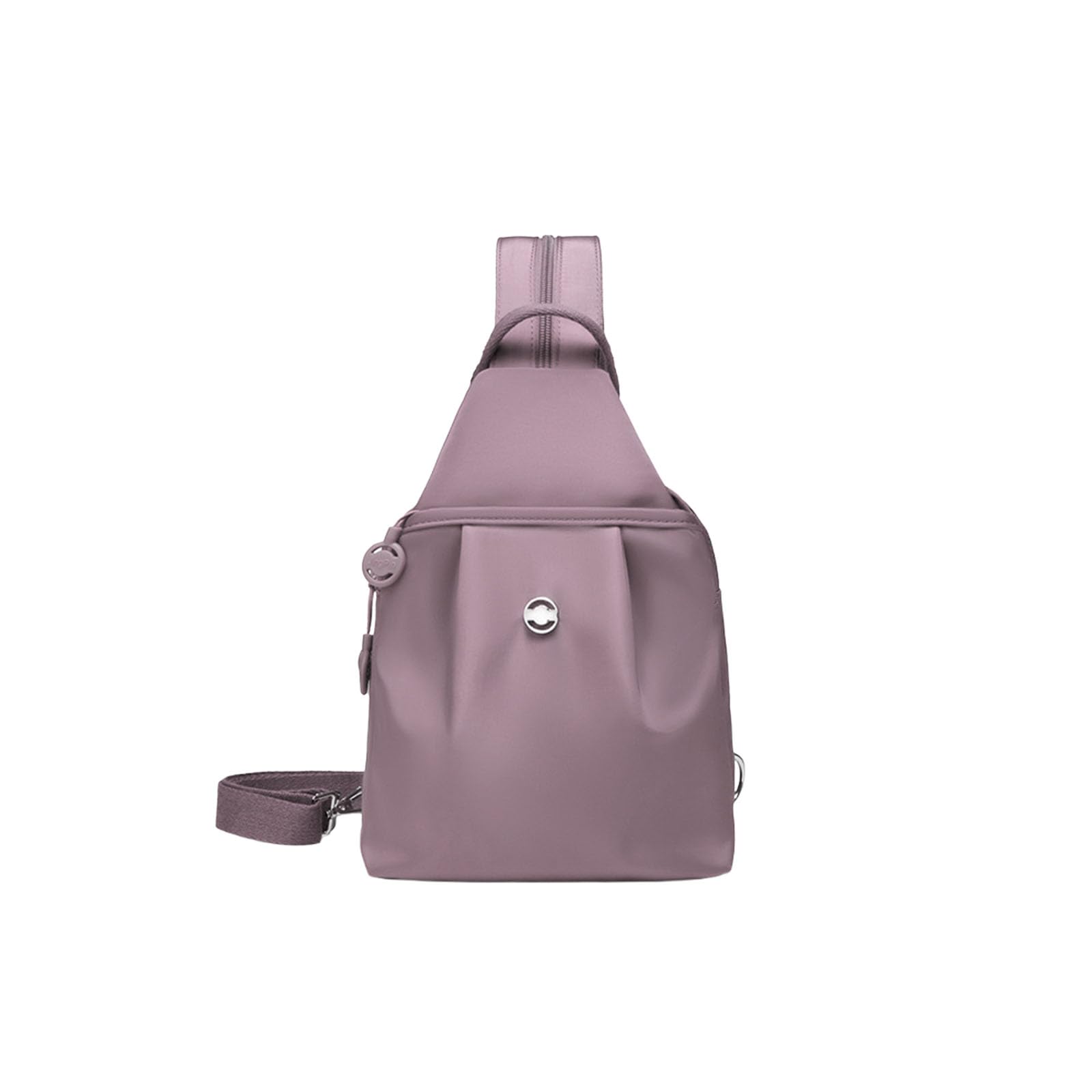 Jeeeun Unisex Purple Waterproof 2-Way Commuter Bag, Convertible Tote Backpack Crossbody, Oxford Cloth Anti-Theft Travel Shoulder Bag (Purple)