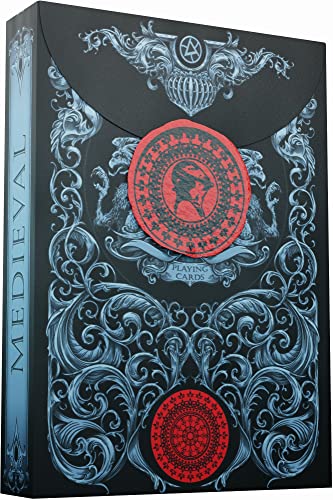 中世トランプ – プロフェッショナルポーカーカード 時代の本格的な中世デザイン – ストーンエディション – マジック カーディストリー ゲームプレイに最適 – 子供と大人のためのカードデッキ無料カードゲーム電子書籍