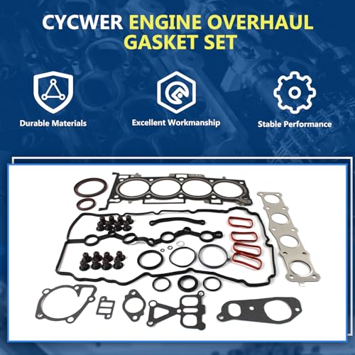 Image of G4KJ 20910-2GU03 Engine Overhaul Gasket Kit Engine Rebuild Kit Fits for 2011-2018 Optima 2.4, Fits for 2014-2020 Sorento 2.4L, Replace OE 20910-2GU03 2102025120