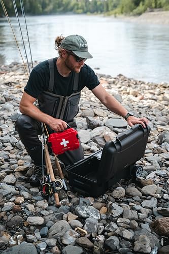 Image of NANUK 903 Waterproof First Aid Box Empty - Durable, Medical First Aid Organizer Case, IP67-Rated, Dustproof, Impact-Resistant, and Floats (7.4 inch x 4.9 inch x 3.1 inch) - Red