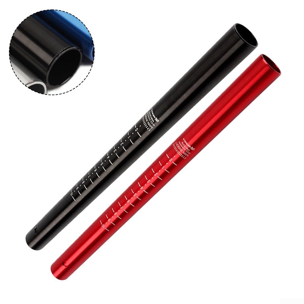 Tige De Selle Alliage Alu 6069 – 22,2 Mm X 300 Mm, Noir/rouge/bleu, Pour Vélo Enfant (poids 80g)