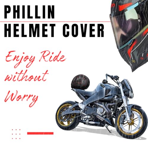 Image of Polyester Helmet Cover - Protects from Dust, Rain, Scratches | Dustproof Waterproof Lightweight and Durable Secure Universal Size Helmet Storage Bag for Motorcycles