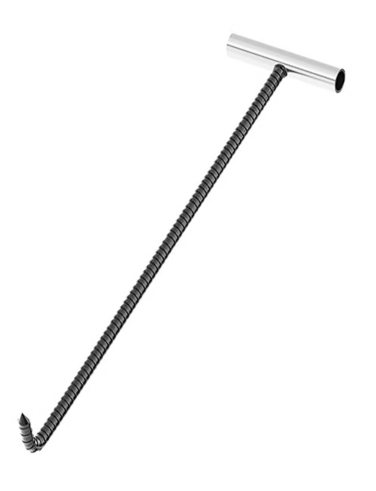 Hak do podnoszenia płyt kanalizacyjnych ze stali nierdzewnej - hak podnoszący z uchwytem T do trampolin i płyt kanalizacyjnych, średnica 14 mm, długość 60 cm (23,6") - narzędzie do podnoszenia r