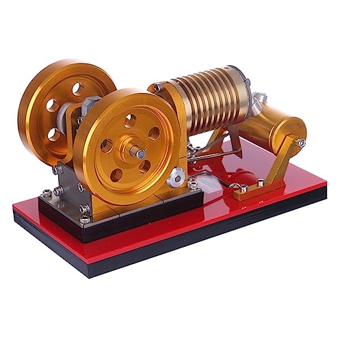 Stirling Engine Kit, Adjustable Speed Suction Fire Type High-End Professional Pure Brass Air Cylinder Heat Energy Engine Model for STEM Learning & Physical Experiment Demonstration - Image 3
