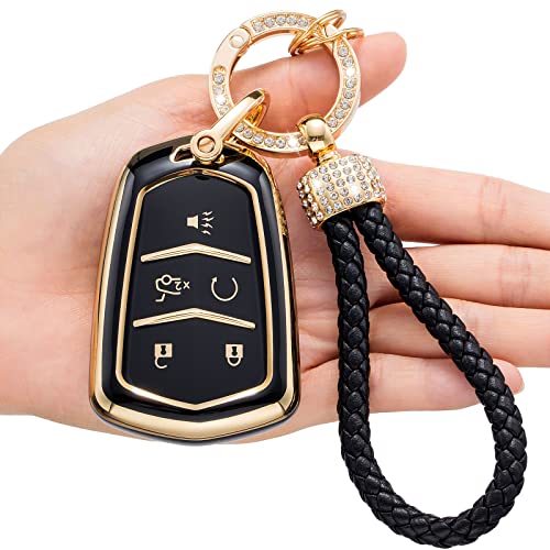 LCXJMWKL for Cadillac Key Fob Cover,Compatible with 2015-2019 Cadillac Escalade CTS SRX XT5 ATS STS CT6 by LCXJMWKL - Used condition - US$14.29