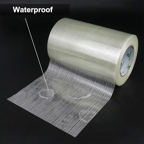 Image of BOMEI PACK Wide Heavy Duty Fiberglass Filament Reinforced Packing Tape 8inch, 60yds x 5.5mil