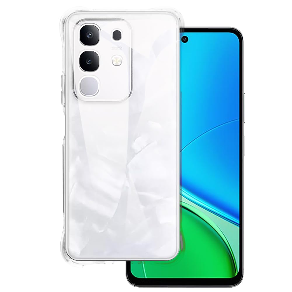 Case Compatible with Vivo T4X 5G Case Shockproof TPU Soft Flexible Gel Protective Phone Cover with Anti-Scratch & Military-Grade Anti-Drop (Clear)