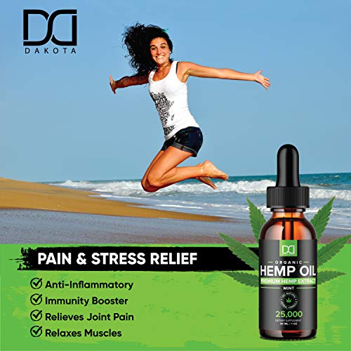 (2 Pack) 25000MG Hemp Oil for Pain Relief Anxiety Sleep Mood Stress 50,000mg Total - Aceite de Cáñamo, l\'huile de chanvre, Immune Support - Best Pure Natural Organic Hemp Seed Extract Tincture Drops - Thumbnail 6