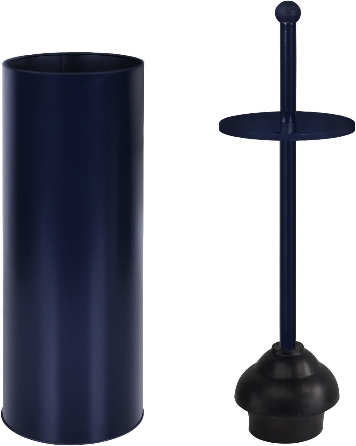 Toilet Plunger with Holder for Bathroom - Deep Cleaning - Heavy Duty - Strong Efficient Suction Cup - Household Essentials - Household Supplies, Matte