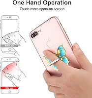 Vista 3 de Soporte de anillo de dedo de mariposa para teléfono celular, rotación de 360 grados, agarre de anillo de metal para iPhone, Samsung Galaxy, todos