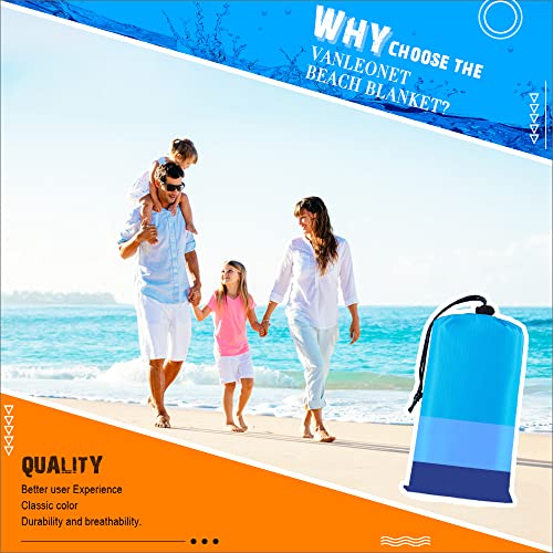Vanleonet Beach Blanket Sandproof, Large Size 83\"x78\" Lightweight Waterproof Beach Blanket Large Picnic Mat Beach Blanket for 4-7 Adults Travel Party Sports Camping Hiking