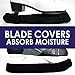 Athletico Ice Skate Blade Covers - Guards for Hockey Skates, Figure Skates, and Ice Skates - Skating Soakers Cover Blades from Youth to Adult Size - Men, Women, & Kids (Large, Black)