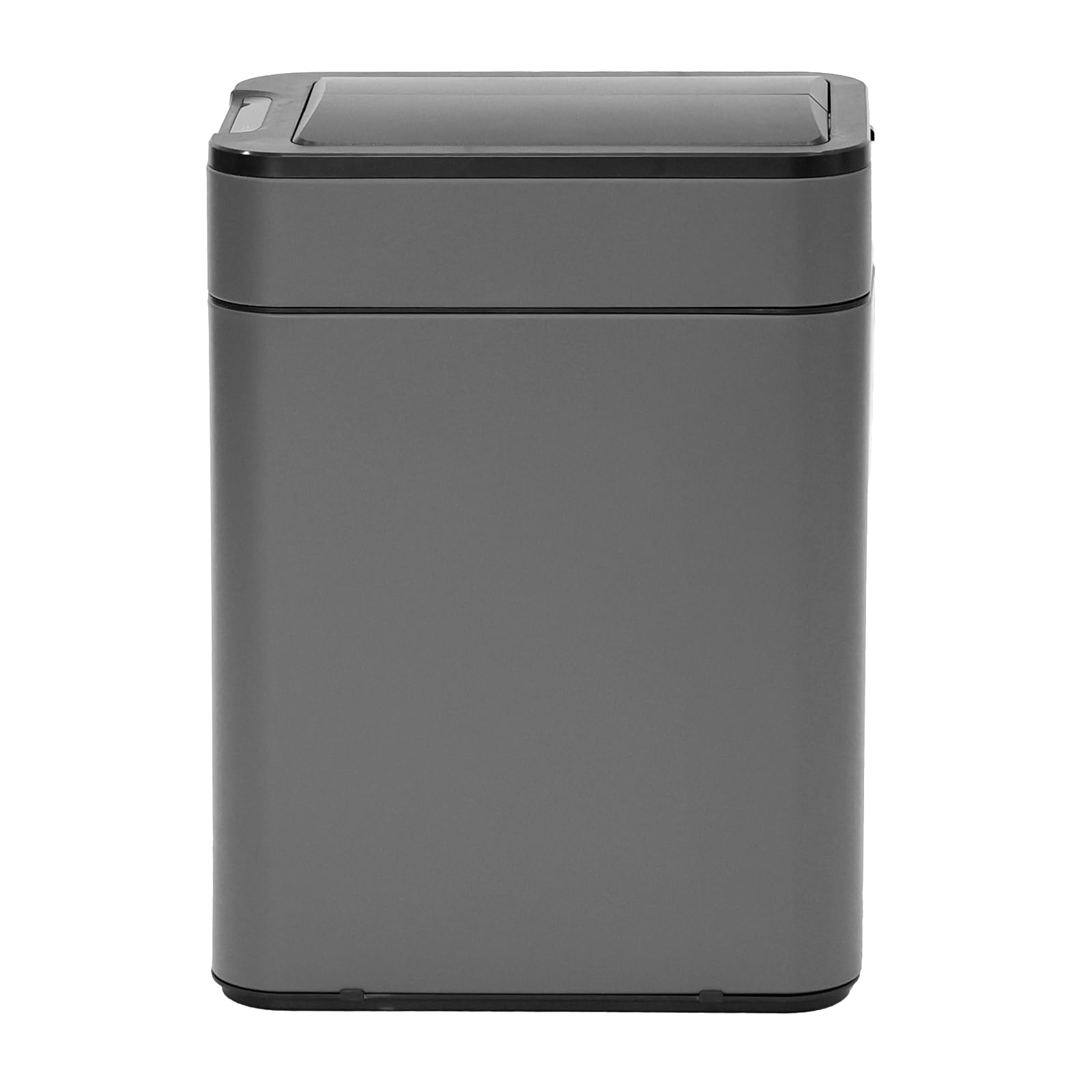 SVITA SE50L Sensormülleimer Abfalleimer Kücheneimer Automatik Mülleimer rechteckig mit Bewegungssensor Stahl 50l freistehend automatisch Grau