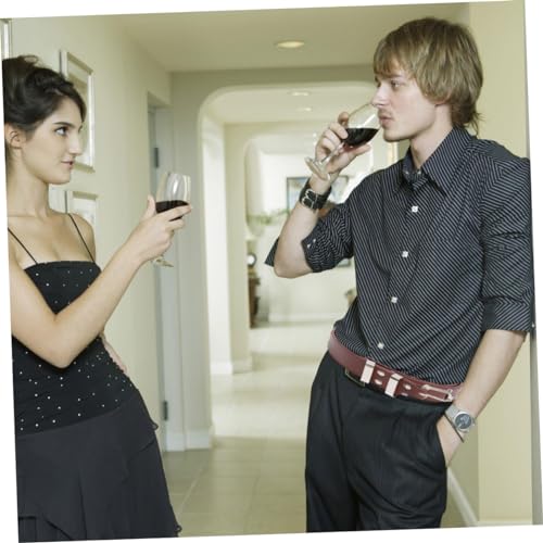 Punk Style Double Rows Holes Belt for Men Women Pu Material Simple Waist Belt for Jeans Pants Coffee Color Comfortable Fit Versatile Fashion Accessory3