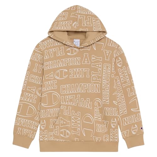 Image of Champion boys Graphic Hoodie Pullover Sweatshirt for Kids With Stylish Embellishments