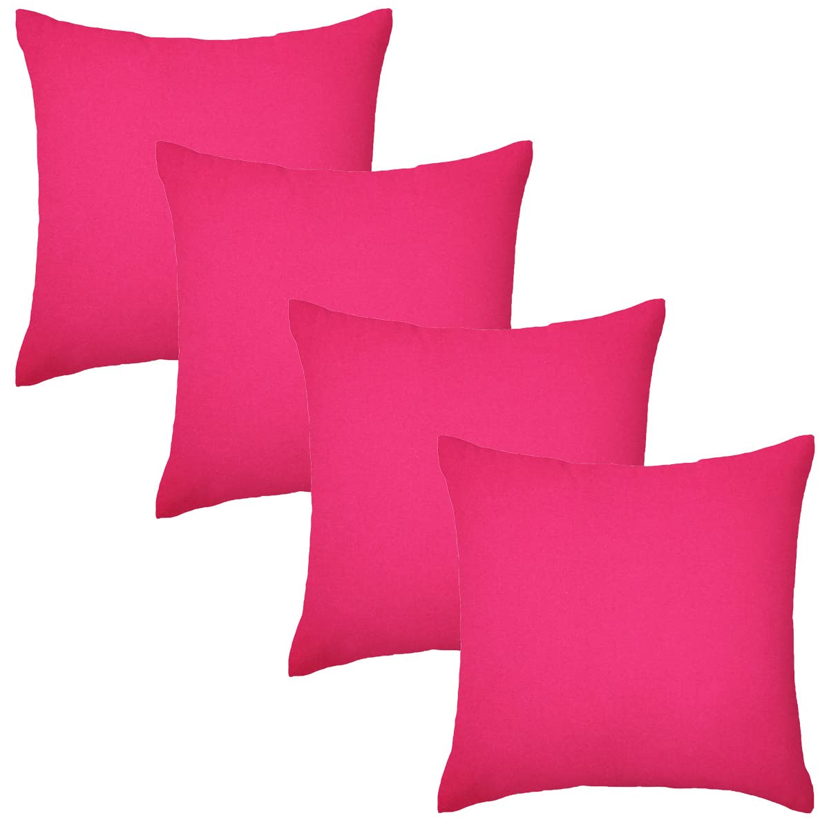 Harrison Cropper Premium Garden Scatter Cushion | Water Resistant Cushions | Outdoor Patio Rattan Chairs | Hollowfibre Filled Seating Furniture Pillow | Soft Comfy and Durable | 4 Pack (Fuchsia Pink)