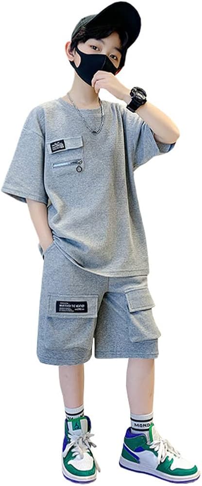 ボイーズ カジュアル キッズ半袖 夏 Tシャツショーツパンツ スポーツ