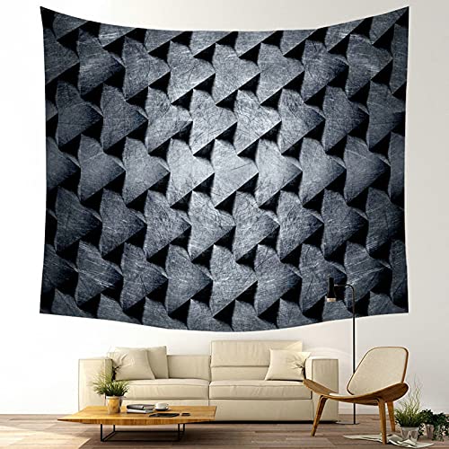 Tapiz de pared con diseño triangular KnSam de poliéster lavable gris oscuro 3