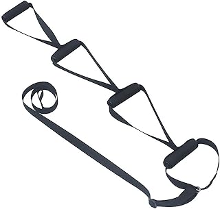 Bed Ladder Assist Strap Pull Up Assist Device with 4 Hand Grips Portable Sit Up Helper for Elderly Handicap Patient