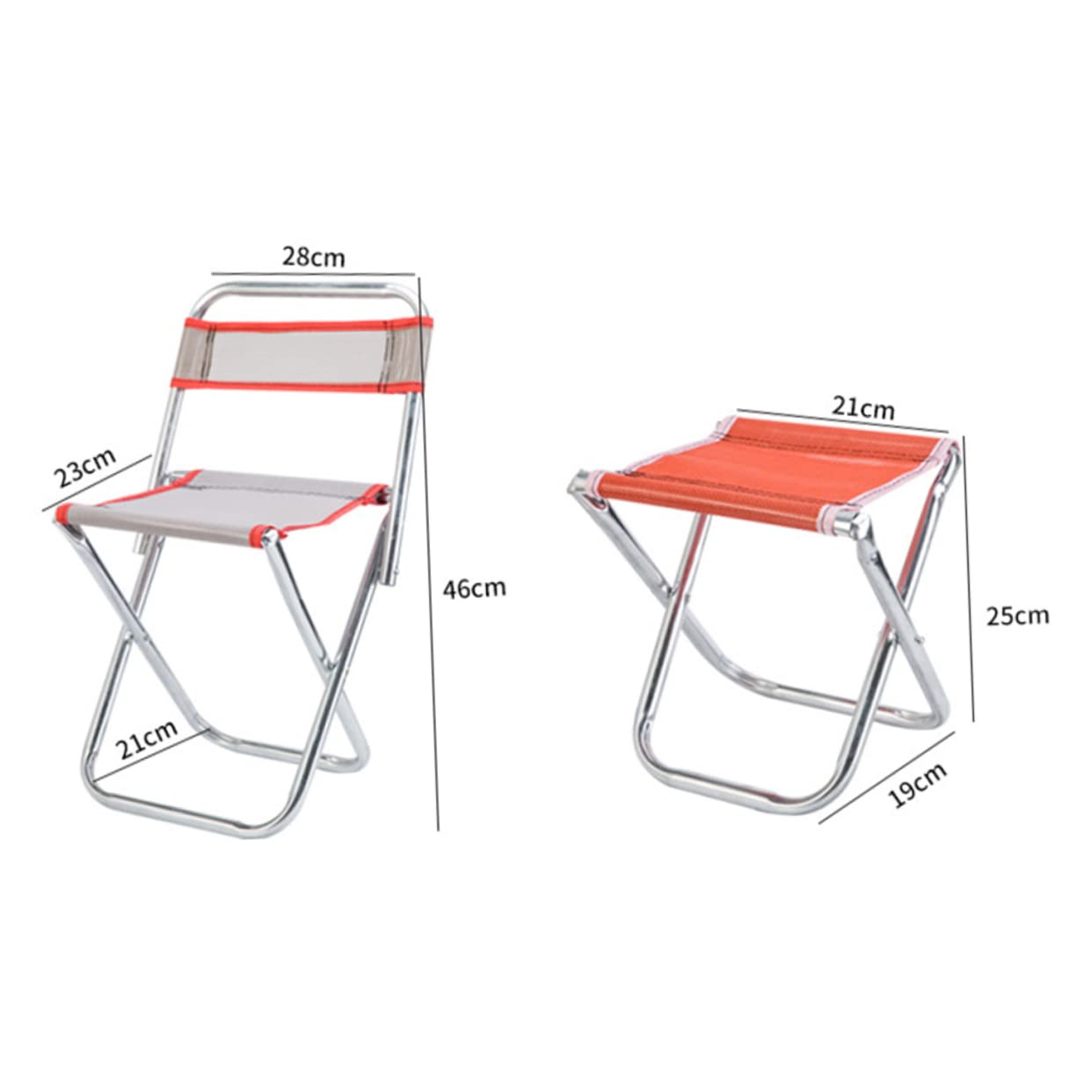 POPETPOP Outdoor Portable Folding Stool Lightweight Collapsible Fishing Chair for Camping Travel and Beach Random Color for Outdoor Activities and Relaxation