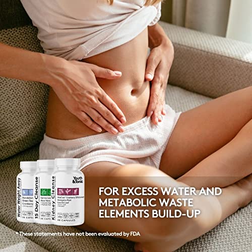 Youth & Tonic Y&T-COLONKIDNEYWATER-30+30+30 Diuretic Full Body Cleanse Detox Pills thumb #1