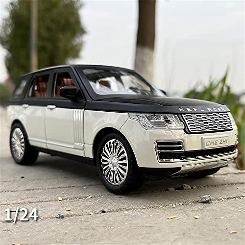 Image of DEUSON ECOM 1:24 Scale Range Rover Sentinel SUV Toy Car for Kids Diecast Metal Cars Openable Door Toy Car with Sound Light Pullback Openable Door, Black