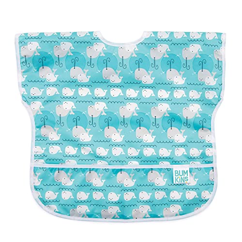 Image of Bumkins Bibs - Toddler Bibs, Waterproof, Large for 1-3 Years, Short Sleeve