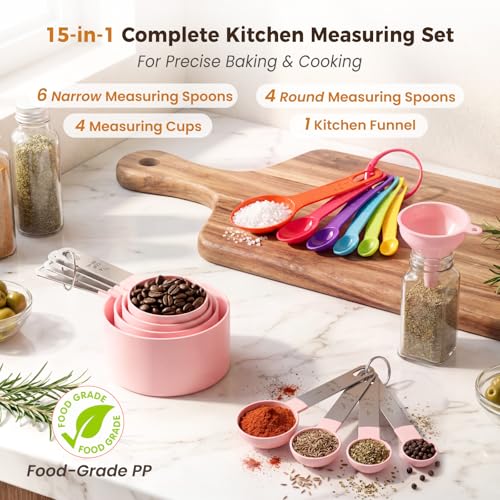 60% Off THLHKD 15-Piece Measuring Cups and Spoons Set - Image 3